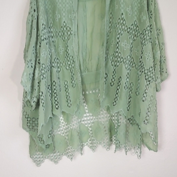 Johnny Was Baez Salacia Kimono Green Small - Picture 6 of 14